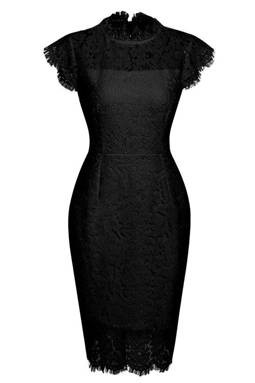 Elegant Burgundy Knee Length Lace Cocktail Party Dress