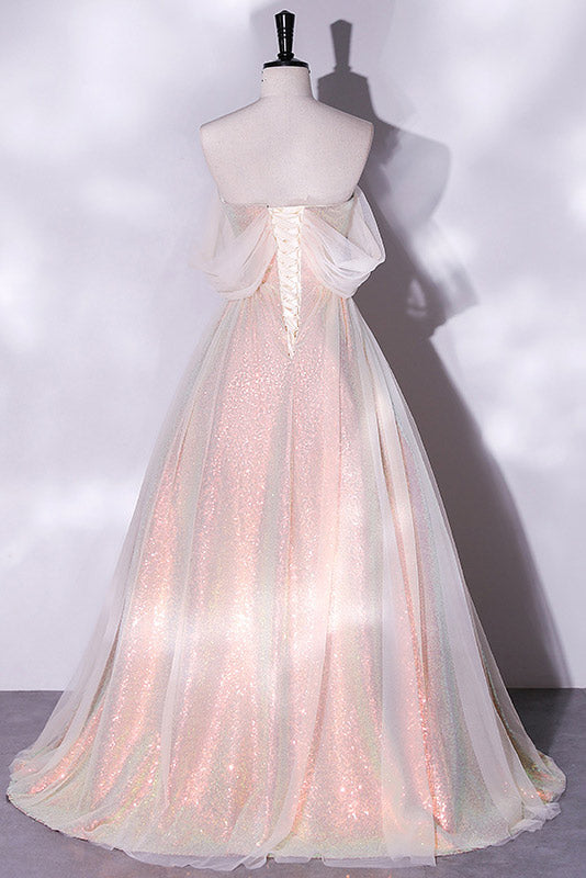 Elegant Off Shoulder A-Line Prom Gown Evening Dress
