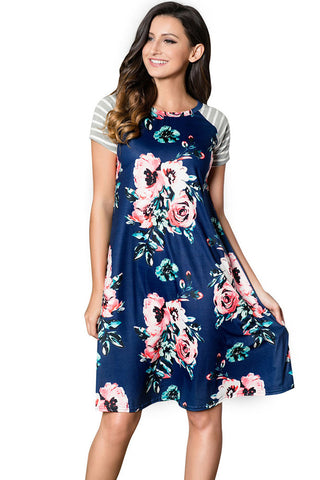 products/Floral-Round-Neck-Short-Sleeve-Panel-Dress.jpg