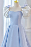 Gorgeous Sky Blue A-Line Prom Dress Evening Gown