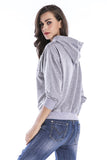 Gray Drawstring Sweatshirt With Chest Pockets - Mislish