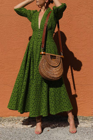products/Green_V-neck_Lace_Swing_Dress_1.jpg