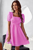 Hot Pink A-Line Mini Party Homecoming Dress