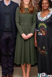 Kate Middleton Elegant Dark Green Dress