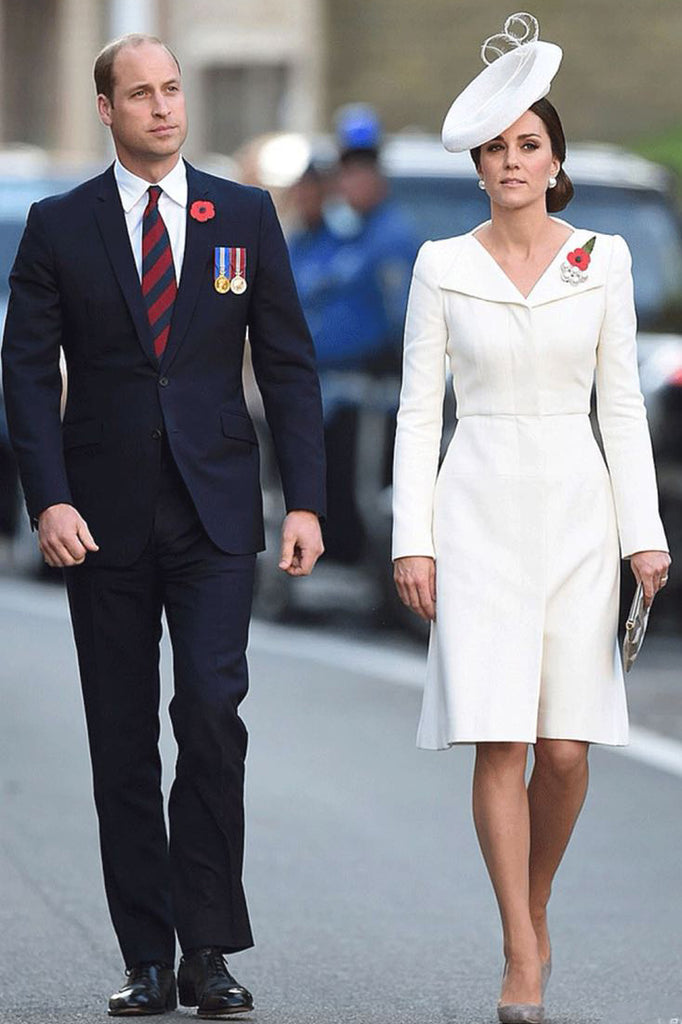 Kate Middleton Long Sleeves Cocktail Prom Dress