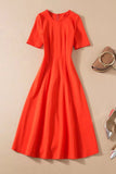 Kate Middleton Orange Red A-Line Dress