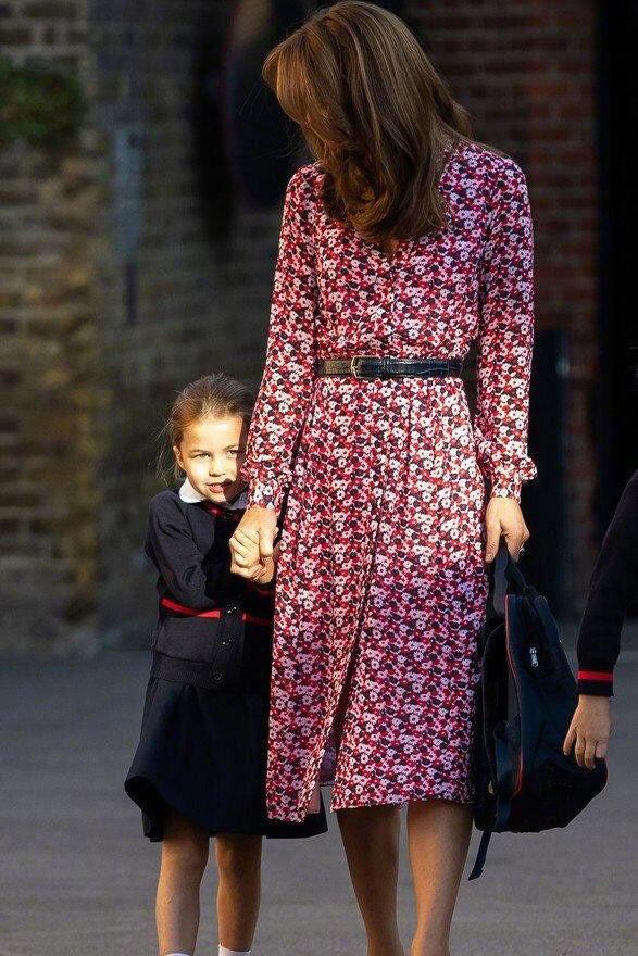 Kate Middleton Floral Print Casual Shirt Dress – Mislish Kate Middleton Floral Print Casual Shirt Dress – Mislish