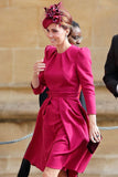 Kate Middleton Scoop Frilled Waist Dress