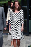 Kate Middleton's Square Polka Dot Print Dress
