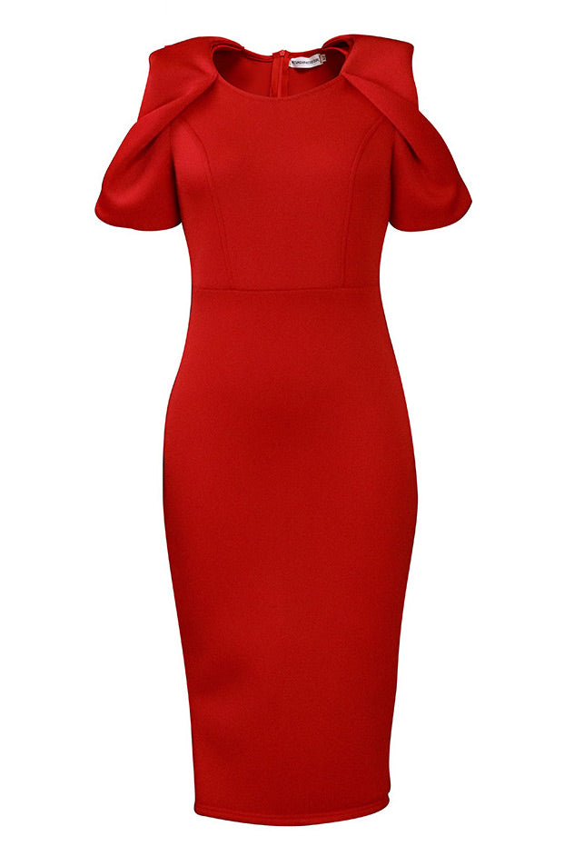Knee Length Green Short Sleeves Bodycon Dress – Mislish