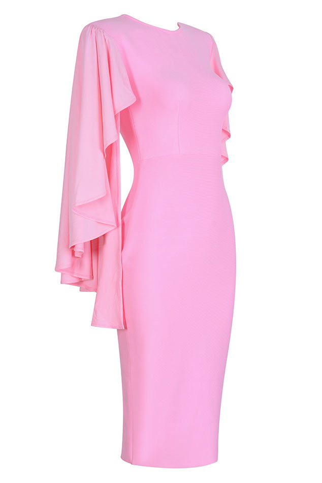 Knee Length Pink Cocktail Party Dresses – Mislish