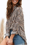Leopard Print Buttons Loose Shirt