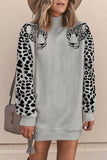 Turtleneck Leopard Print Sweatshirt - Mislish