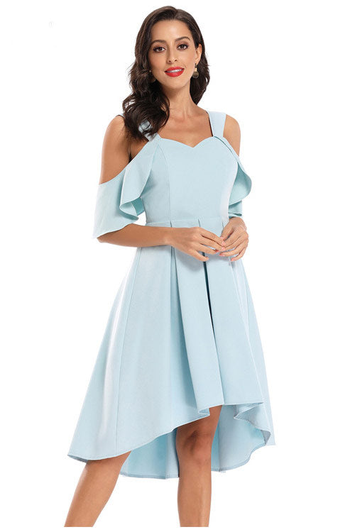 Light Sky Blue A-Line Cocktail Party Dress – Mislish