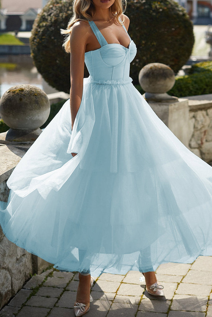 Light Sky Blue A-Line Prom Dress