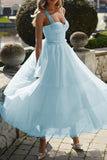 Light Sky Blue A-Line Prom Dress
