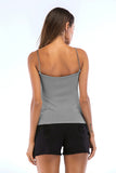 Metal Chain Strap Backless Fitted Cami Top - Mislish