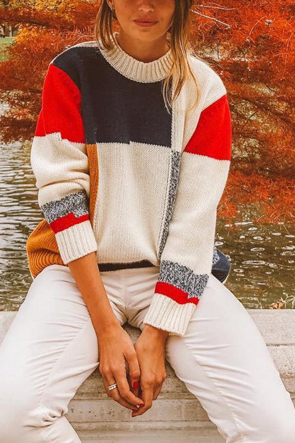 Multi-color Casual Pullover Sweatshirt - Mislish