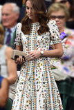 Kate Middleton Print A-Line Midi Dress