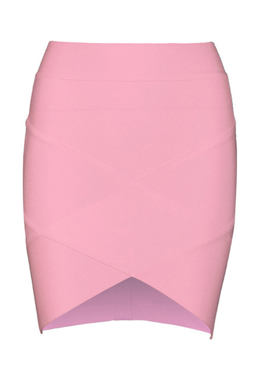 Pink Mini Sexy Bandage Tight Skirt