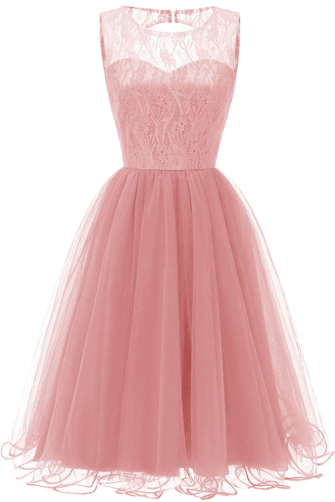 Pink Sleeveless A-Line Homecoming Sweet 16 Dress