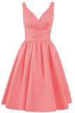 Pink Sleeveless A-Line Party Homecoming Dress