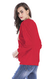 Red Graphic Print  Sweatshirt - Mislish