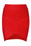 Red Mini Sexy Bandage Tight Skirt