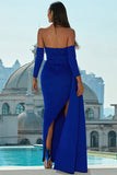 Royal Blue Strapless Formal Dress Evening Gown