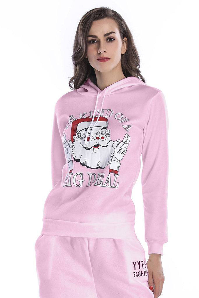 Santa Claus Print Pullover Sweatshirt - Mislish