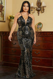 Sexy Black Mermaid Plus Size Evening Prom Dress