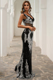 Sexy Black Sleeveless Mermaid Formal Gown Evening Dress