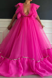 Sexy Fuchsia Prom Dress Ball Gown