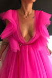 Sexy Fuchsia Prom Dress Ball Gown