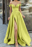 Sexy Off-the-Shoulder A-Line Prom Gown Evening Dress