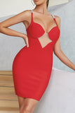 Sexy Red Mini Sleeveless Party Dresses