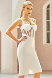 Sexy White Sweetheart Party Bandage Dress 
