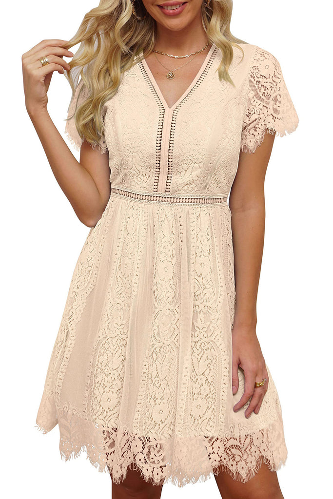 Short Mini Lace A-Line Party Homecoming Dress