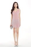 Solid V Neck Lace-up Backless Velvet Mini Dress - Mislish