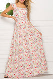 Square Neck Floral Maxi Dress