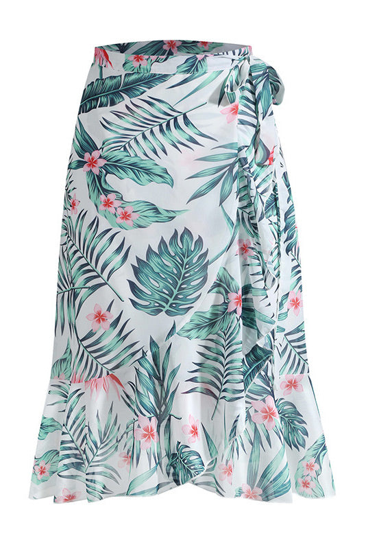 Summer Floral Chiffon Skirt