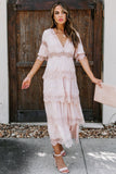 Summer Sexy Casual Women High Waist V-Neck Holiday Beach Dress