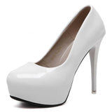 Women's Round Toe Stiletto Prom Heels - Mislish