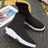 Wide Fit Sock Comfort Knit Sneakers - Mislish