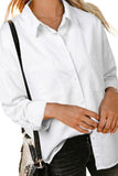 Women's Casual Denim Double Pocket Long Sleeve Shirt 