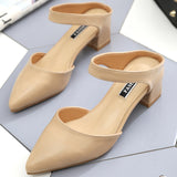 PU Ankle Strap Pointed Closed-toe Shoes - Mislish
