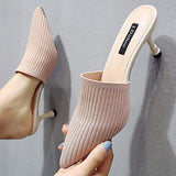 Pointed Close-toe Stiletto Heel Sandals - Mislish